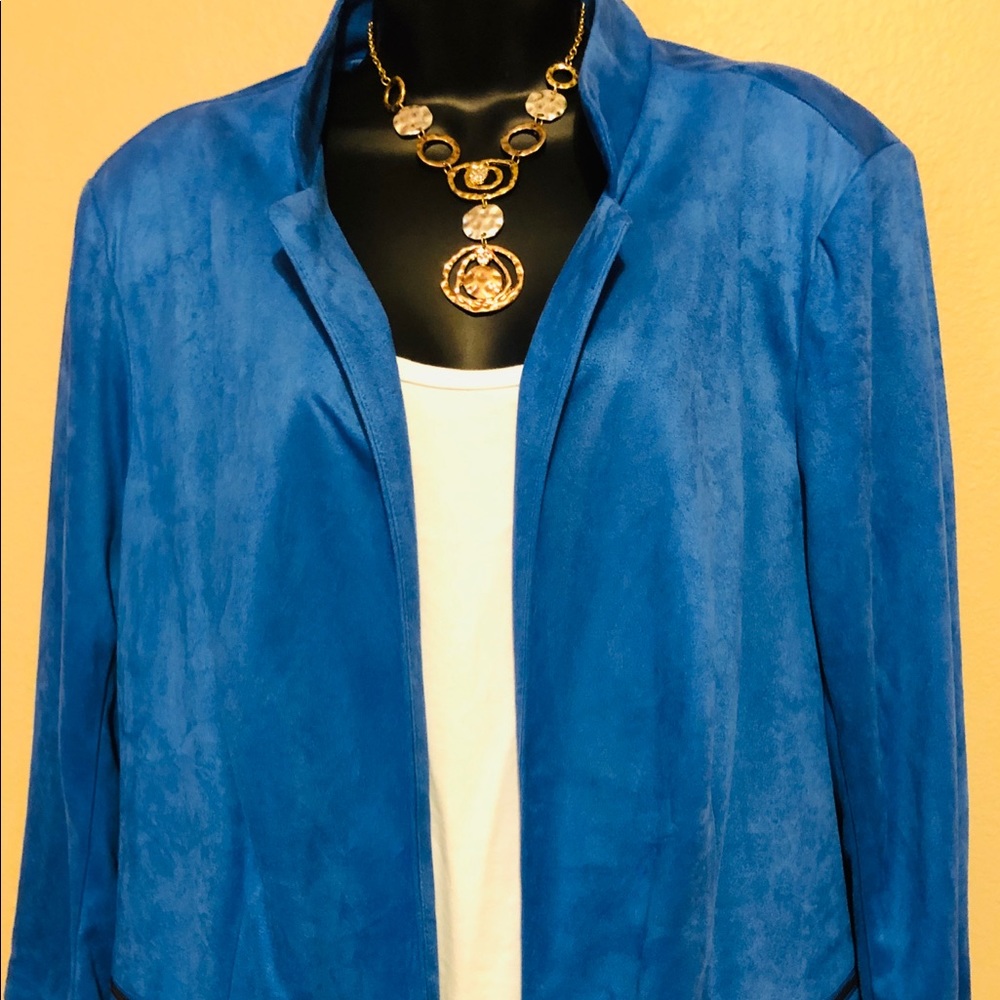Sapphire Faux Suede Jacket